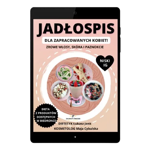 Dieta odchudzająca dla zapracowanych kobiet – idealne wsparcie w walce o zdrowie i sylwetkę! Masz napięty grafik, nie masz czasu na skomplikowane przepisy, ale chcesz zadbać o swoją wagę i samopoczucie? Nasza dieta jest stworzona specjalnie z myślą o Tobie! Dzięki prostym i szybkim posiłkom, które są łatwe do przygotowania w ciągu dnia, możesz osiągnąć swoje cele zdrowotne i odchudzające, nie poświęcając przy tym całego czasu na gotowanie. Co znajdziesz w diecie? 7-dniowy plan żywieniowy: Każdy dzień to cztery pyszne, dobrze zbilansowane posiłki, które wspomogą Twoje odchudzanie i dostarczą Ci wszystkich niezbędnych składników odżywczych. Zdjęcia posiłków: Każdy posiłek w jadłospisie ma swoje zdjęcie, dzięki czemu łatwiej będzie Ci się zainspirować i zaplanować przygotowanie jedzenia. Lista zakupów ze zdjęciami: Zaoszczędź czas i pieniądze, kupując tylko to, czego naprawdę potrzebujesz. Wszystkie produkty są dokładnie opisane. Zamienniki produktów: Nie musisz martwić się, jeśli nie znajdziesz konkretnego składnika. Z listą zamienników łatwo dostosujesz dietę do własnych preferencji. Tabela z posiłkami i kaloriami: Prosty sposób na kontrolowanie kalorii i makroskładników, którą możesz wydrukować i mieć zawsze pod ręką. Zalecenia i porady dietetyczne: Otrzymasz praktyczne wskazówki, które pomogą Ci efektywnie korzystać z planu i szybciej osiągnąć wymarzoną sylwetkę. Zyskaj więcej niż dietę – zyskaj czas, wygodę i efektywność! #dietaodchudzająca, #zdrowadieta, #odchudzanie, #planżywieniowy, #odchudzaniewpracy, #zapracowanakobieta, #dieta, #zdroweodchudzanie, #zdrowystylzycia, #łatweprzepisy, #dieta7dniowa, #szybkieposiłki, #jakschudnąć, #efektywneodchudzanie, #fitdieta, #dietaonline, #planżywienia, #dietaodchudzającaonline, #zdroweodżywianie, #motywacja, #dietaidealna, #dietadlazapracowanych, #dietałatwa, #dietaefektywna, #odchudzanieiżycie, #dietazamienniki, #poradyodchudzające, #tabelaposiłków, #szybkieprzepisy, #prosteprzepisy, #łatwadieta, #7dniawdieta, #codziennaenergia, #dietaonlinezapracowani, #wygodnadieta, #dietaestetyka, #planżywieniowyzapracowanych, #dietaidealistka, #dietaodchudzająca24h, #zbilansowanaposiłki, #odchudzaniew7dni, #dietadlaKobiet, #kobiecystyl, #szybkadieta, #zdrowyposiłek, #odchudzaniebezstresu, #dietaefektywna, #dieta na codzień, #prostyplanżywieniowy, #planżywieniowyprosty, #dietanakażdydzień, #odchudzanieprosto, #prostoidoceanu, #zmiennaszeżycie, #szybkieżycie, #zdrowieprzede wszystkim, #dietazaparodowane, #pozytywdieta, #jedziszwieżo, #dietaonline24h, #tabelaposiłków24h, #dietaefektywnie, #jedzodpowiedzialnie, #wygodnajedzenie, #bądźzdrowa, #pozytywnezmiany, #kobiecyplanżywieniowy, #odchudzaniesystematyczne, #rozwiązaniazapracowanych, #elastycznadzietajedzenie, #energiadodnia, #zrównoważonadieta, #dietawdzień, #jedzefektywnie, #odchudzaniesamodzielne, #wygodnanauka, #będzieszgotowa, #prosteodchudzanie, #dietaintensywnie, #fityżycie, #stopwzrostucukrów, #zredukowanawaga, #nowyczas, #planwydolnościowy, #zdroweszampony, #działajskutecznie, #zmieniajżycie