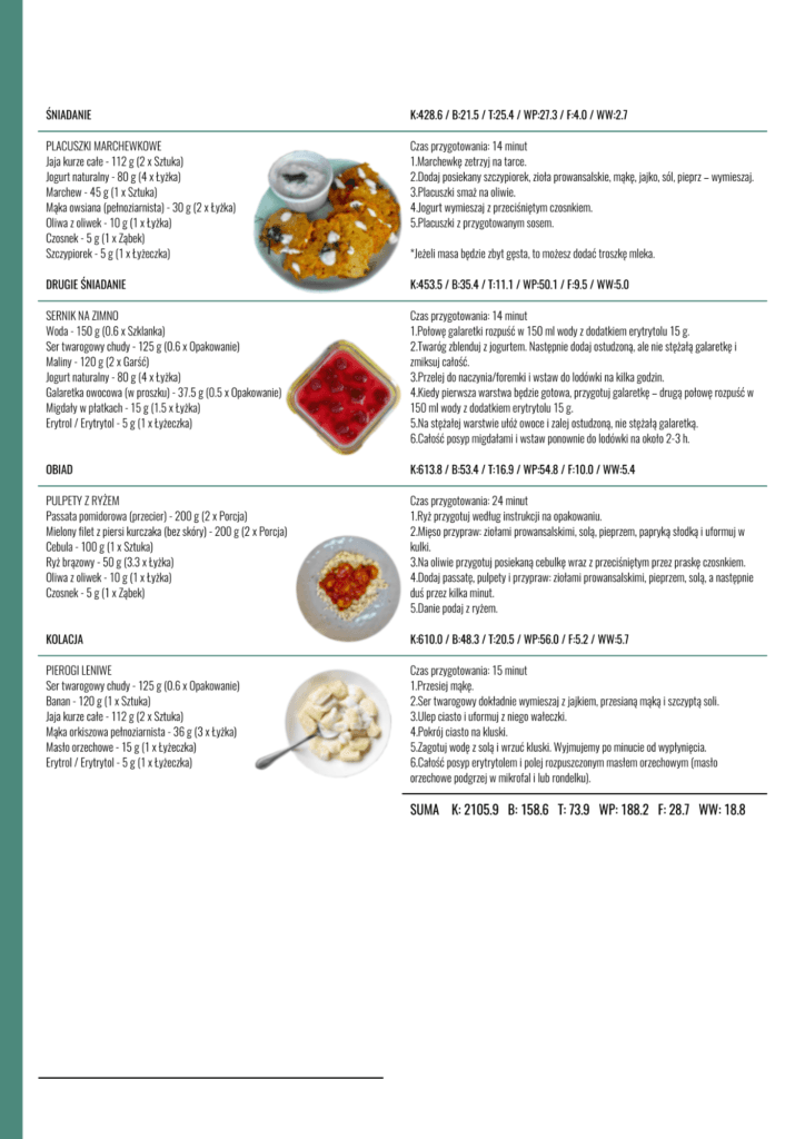 Dieta Miesięczna – Skuteczne i Zdrowe Odchudzanie Dieta miesięczna to idealne rozwiązanie dla osób, które chcą schudnąć bez wyrzeczeń i głodówek. Nasz plan żywieniowy jest zaprojektowany z myślą o osobach z problemami zdrowotnymi, takimi jak insulinooporność (IO), PCOS (zespół policystycznych jajników), niedoczynność tarczycy, nadczynność tarczycy, czy Hashimoto. Nasza dieta pomoże Ci osiągnąć zamierzone cele zdrowotne i sylwetkowe w sposób zdrowy, skuteczny i dostosowany do Twoich indywidualnych potrzeb. Co zawiera dieta miesięczna? Nasz miesięczny plan dietetyczny to dokładnie zaplanowane posiłki, które są łatwe do przygotowania i dostosowane do Twojego stylu życia. Zawiera cztery pyszne, zbilansowane posiłki dziennie, które dostarczą Ci wszystkich niezbędnych składników odżywczych. Dodatkowo oferujemy listy zamienników produktów, dzięki czemu łatwiej dostosujesz dietę do swoich preferencji i dostępnych składników. Dlaczego warto wybrać naszą dietę miesięczną? Dieta miesięczna to plan, który wspiera zdrowie, poprawia wygląd skóry, włosów i paznokci, a także pomaga w utrzymaniu stabilnej wagi. Niezależnie od tego, czy masz problemy z insulinoopornością, PCOS, niedoczynnością lub nadczynnością tarczycy, nasza dieta pomoże Ci osiągnąć wymarzoną sylwetkę w sposób bezpieczny i skuteczny. Gwarantujemy 100% satysfakcji – jeśli w ciągu 30 dni stosowania diety nie zauważysz żadnych pozytywnych zmian, zwrócimy Ci pieniądze! Dieta dla osób z problemami zdrowotnymi Nasza dieta jest idealna dla osób borykających się z różnymi schorzeniami, takimi jak: Insulinooporność (IO) – stabilizuje poziom cukru we krwi i wspomaga metabolizm. PCOS (zespół policystycznych jajników) – pomaga w regulacji hormonów i poprawia cykl menstruacyjny. Niedoczynność tarczycy – wspomaga metabolizm i poprawia samopoczucie. Nadczynność tarczycy – dostosowana do zwiększonego zapotrzebowania energetycznego organizmu. Hashimoto – dieta wspomaga funkcjonowanie tarczycy i poprawia ogólną kondycję zdrowotną. Dzięki naszemu planowi diety możesz cieszyć się zdrowym odżywianiem, które nie tylko pomoże Ci schudnąć, ale także poprawi jakość życia. Dodatkowo, nasza oferta obejmuje bezpłatny dostęp do grupy wsparcia oraz poradników dietetycznych i treningowych, które będą pomocne na każdym etapie Twojej drogi do zdrowia i lepszej sylwetki. Chcesz poprawić swoje zdrowie i wygląd? Zacznij dietę miesięczną już dziś i poczuj różnicę! Dzięki prostym i smacznym posiłkom, które można łatwo wkomponować w codzienne życie, osiągniesz swoje cele zdrowotne i sylwetkowe w mgnieniu oka. dieta miesięczna, dieta insulinooporność, dieta na PCOS, dieta na niedoczynność tarczycy, dieta na nadczynność tarczycy, dieta przy Hashimoto, dieta zdrowa, dieta na odchudzanie, dieta bez głodówek, skuteczna dieta, dieta na zdrowie, dieta na redukcję, dieta na poprawę kondycji, dieta na poprawę sylwetki, dieta dla osób z problemami hormonalnymi, dieta dla osób z PCOS, dieta przy Hashimoto, dieta przy insulinooporności, dieta przy tarczycy, dieta przy chorobach tarczycy, dieta niskokaloryczna, dieta zbilansowana, dieta łatwa w przygotowaniu, dieta dla zapracowanych, dieta na redukcję masy ciała, dieta na zdrowe odżywianie, dieta dla kobiet, dieta dla mężczyzn, dieta dla osób 30+, dieta dla osób 40+, dieta dla osób z problemami z wagą, dieta bez wyrzeczeń, zdrowa dieta, dieta zdrowotna, dieta przy cukrzycy, dieta dla osób z insulinoopornością, dieta na poprawę wyglądu, dieta przy chorobach metabolicznych, dieta antyzapalna, dieta wspomagająca trawienie, dieta przy zmniejszonym metabolizmie, dieta na poprawę poziomu cukru, dieta dla osób z problemami skórnymi, dieta na piękne włosy, dieta na zdrowe paznokcie, dieta w leczeniu niedoczynności tarczycy, dieta w leczeniu nadczynności tarczycy, dieta w chorobach autoimmunologicznych, dieta na stabilizację cukru, dieta na kontrolowanie insuliny, dieta na oczyszczanie organizmu, dieta przy stresie, dieta na zmniejszenie apetytu, dieta na poprawę energii, dieta na stabilizację hormonów, dieta na stabilizację metabolizmu, dieta do utrzymania zdrowia, dieta odchudzająca, dieta przy obniżonym metabolizmie, dieta na większą wydolność organizmu, dieta na kontrolowanie wagi, dieta odchudzająca z planem, dieta z posiłkami na każdy dzień, dieta dla osób z nadwagą, dieta dla osób o szybkim metabolizmie, dieta na zdrowie i urodę, dieta zbilansowana dla kobiet, dieta dla mężczyzn w każdym wieku, dieta bezglutenowa, dieta bezlaktozowa, dieta wysokobiałkowa, dieta niskotłuszczowa, dieta z warzywami, dieta dla sportowców, dieta na zdrowe serce, dieta z superfoods, dieta z niskim IG, dieta na detoks, dieta odchudzająca na 30 dni, dieta na 30 dni, dieta zmieniająca nawyki, dieta na metabolizm, dieta dla osób z wysokim poziomem cholesterolu, dieta na odporność, dieta przeciwzapalna, dieta przy nadwadze, dieta dla osób z problemami z trawieniem, dieta z łatwymi przepisami.
